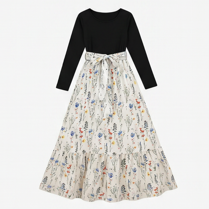Floral Tie-Waist Maxi Dress — View 12 | Clova