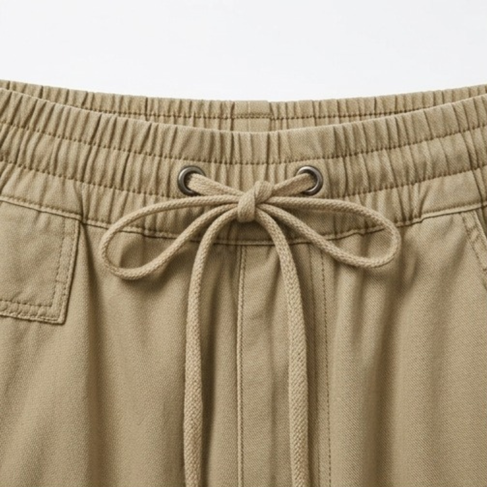 Wide-Leg Cargo Culottes with Asymmetric Hem — View 10 | Clova