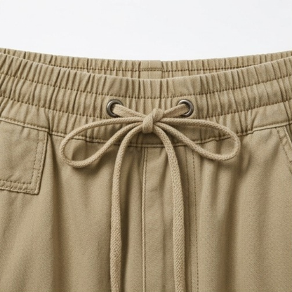 Wide-Leg Cargo Culottes with Asymmetric Hem — View 10 | Clova
