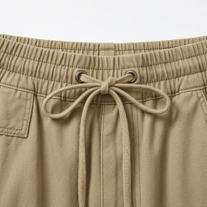 Wide-Leg Cargo Culottes with Asymmetric Hem — View 10 | Clova
