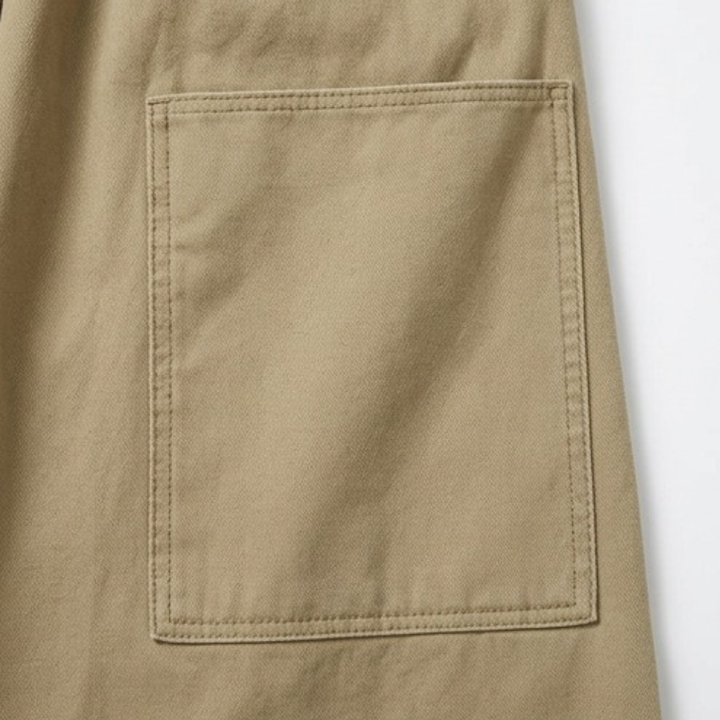 Wide-Leg Cargo Culottes with Asymmetric Hem — View 12 | Clova