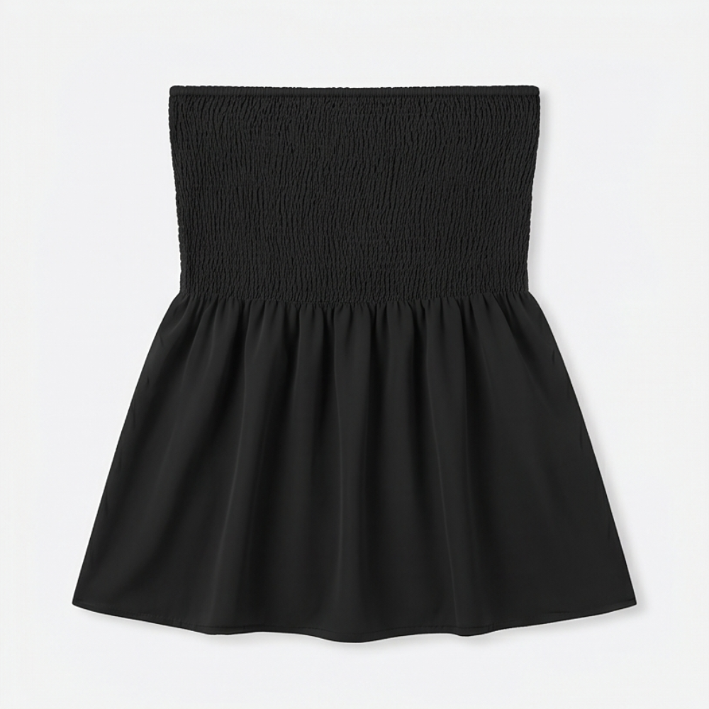 Strapless Smocked Babydoll Top — View 15 | Clova