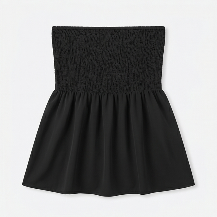 Strapless Smocked Babydoll Top — View 15 | Clova