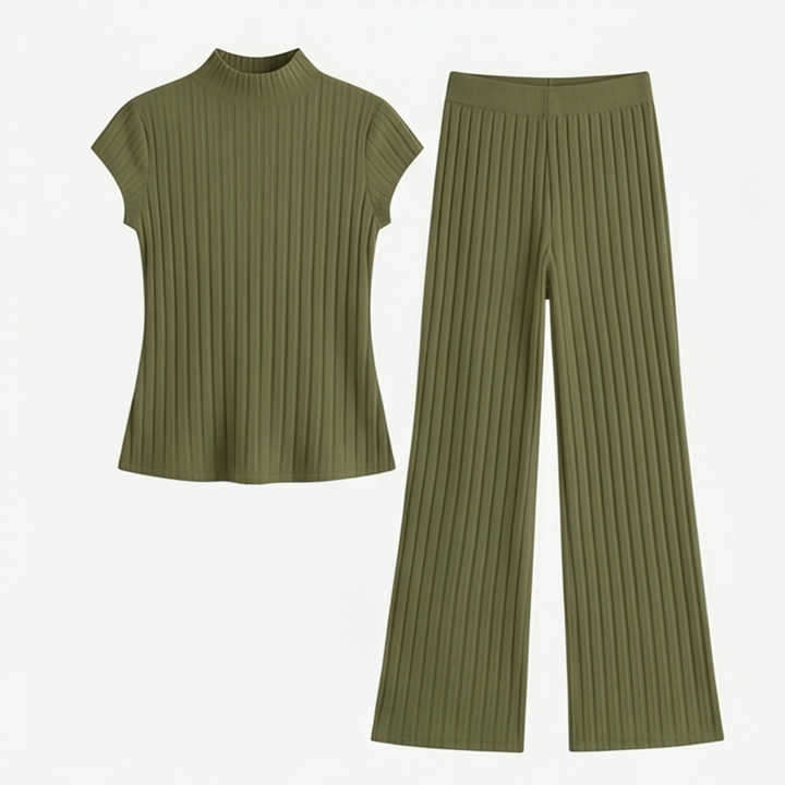 Ribbed Knit Two-Piece Set — View 15 | Clova