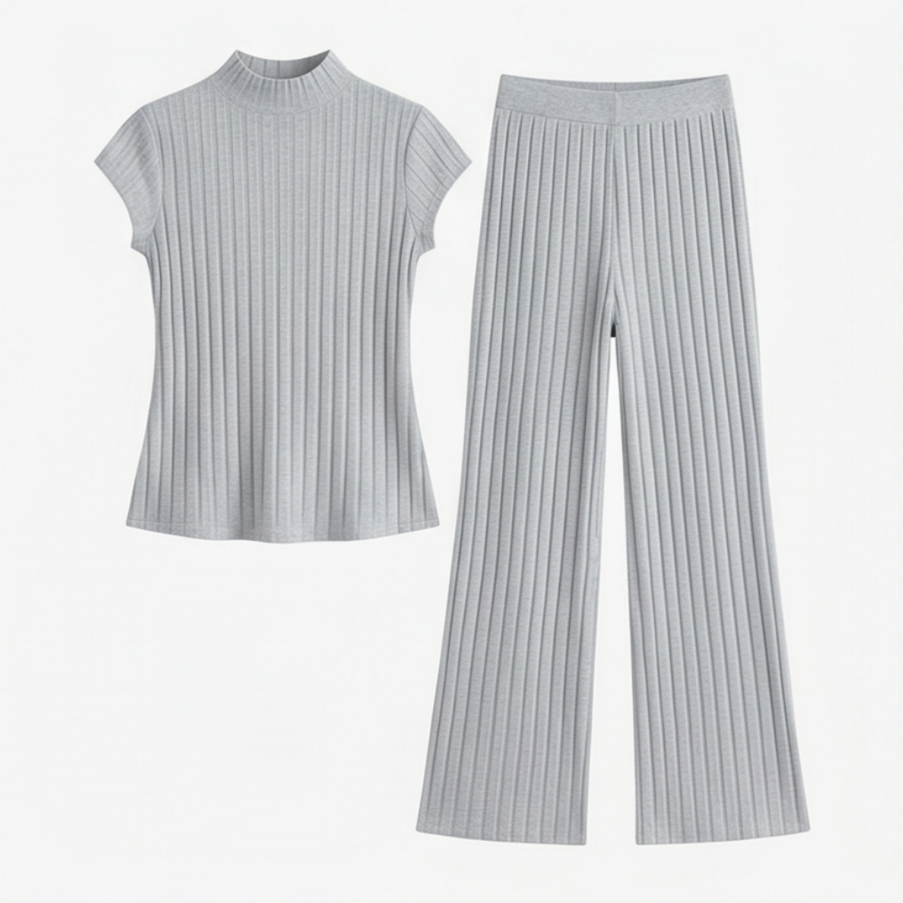 Ribbed Knit Two-Piece Set — View 17 | Clova