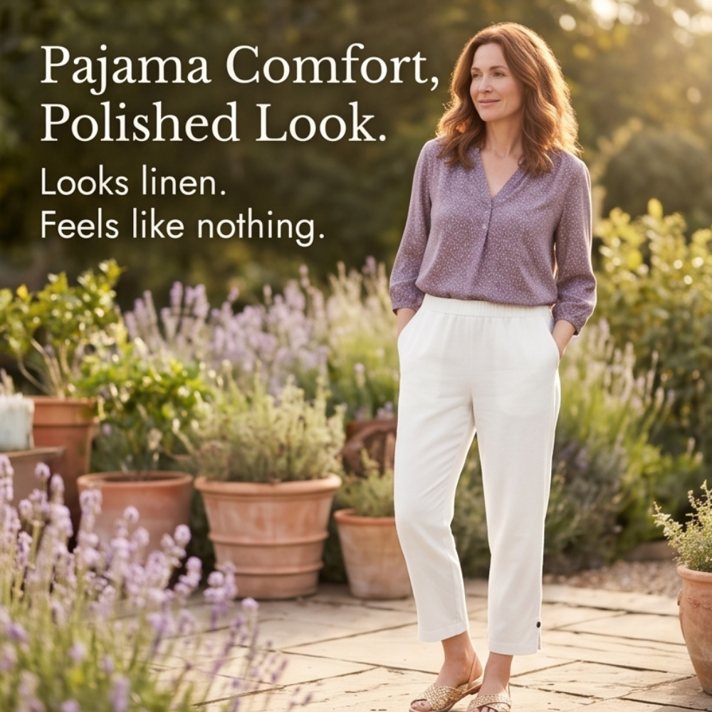 Soft-Stretch Cropped Pants — View 6 | Clova