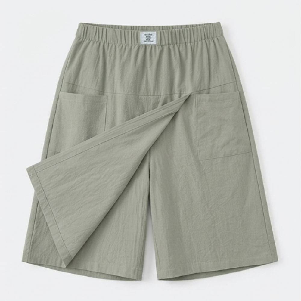 Wrap-Front Skort with Hidden Shorts — View 18 | Clova