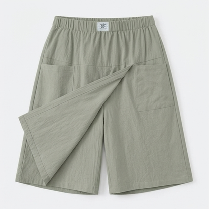Wrap-Front Skort with Hidden Shorts — View 18 | Clova