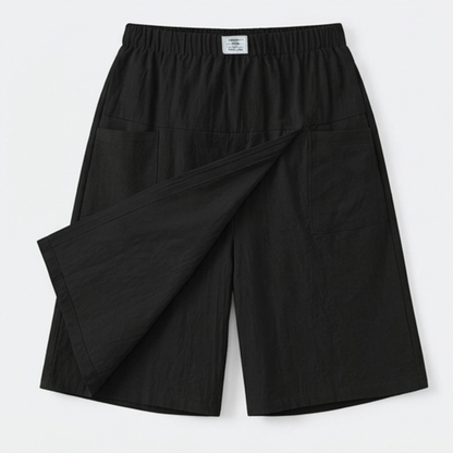 Wrap-Front Skort with Hidden Shorts — View 19 | Clova