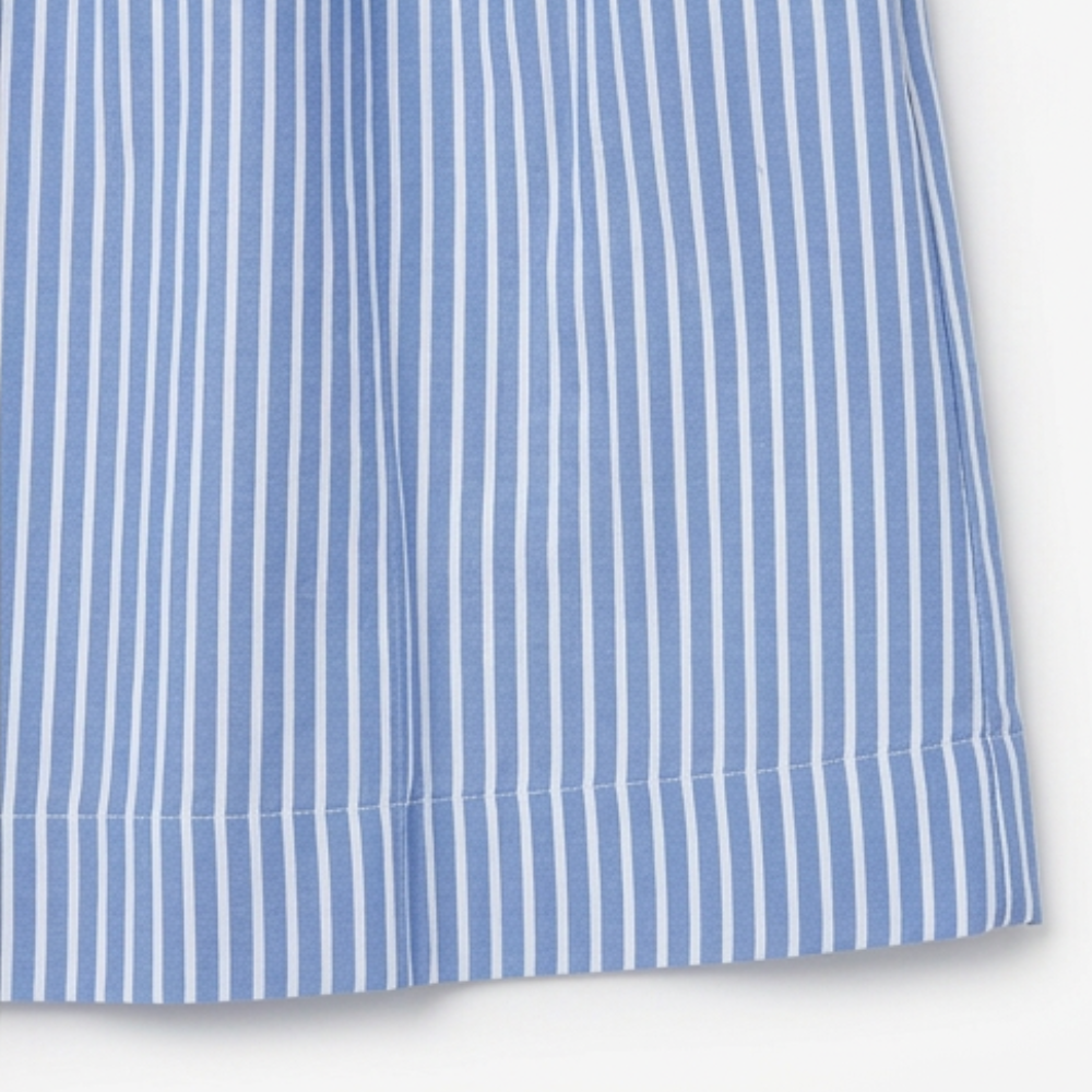 Airy Striped Midi Shirt Dress — View 10 | Clova