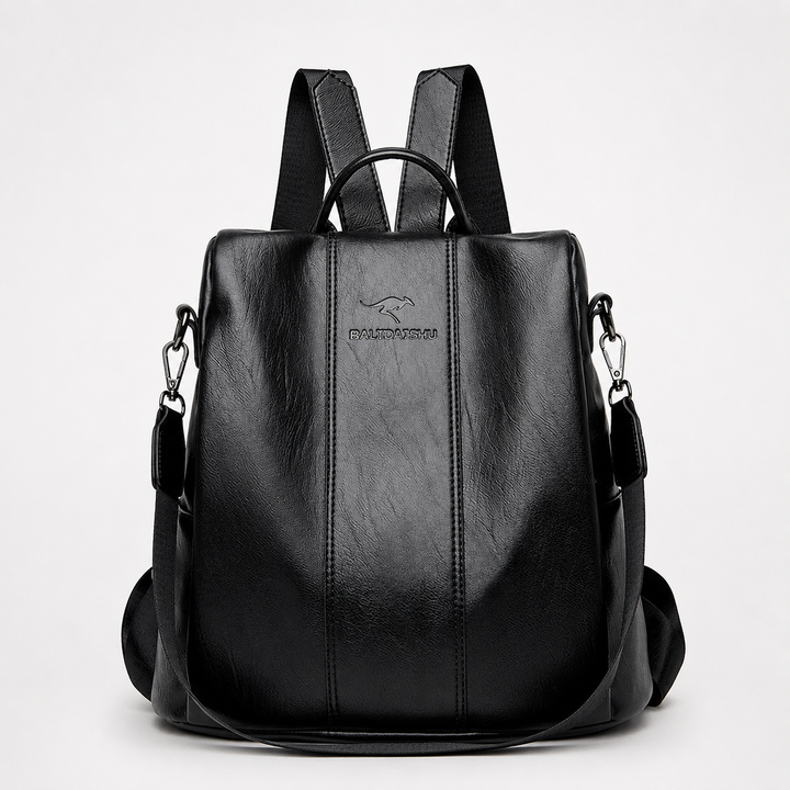 Convertible Leather Backpack Crossbody Bag for Women