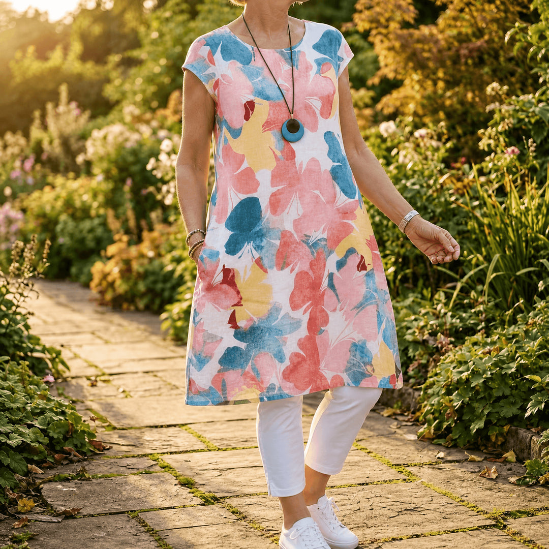 Watercolor Floral Summer Dress