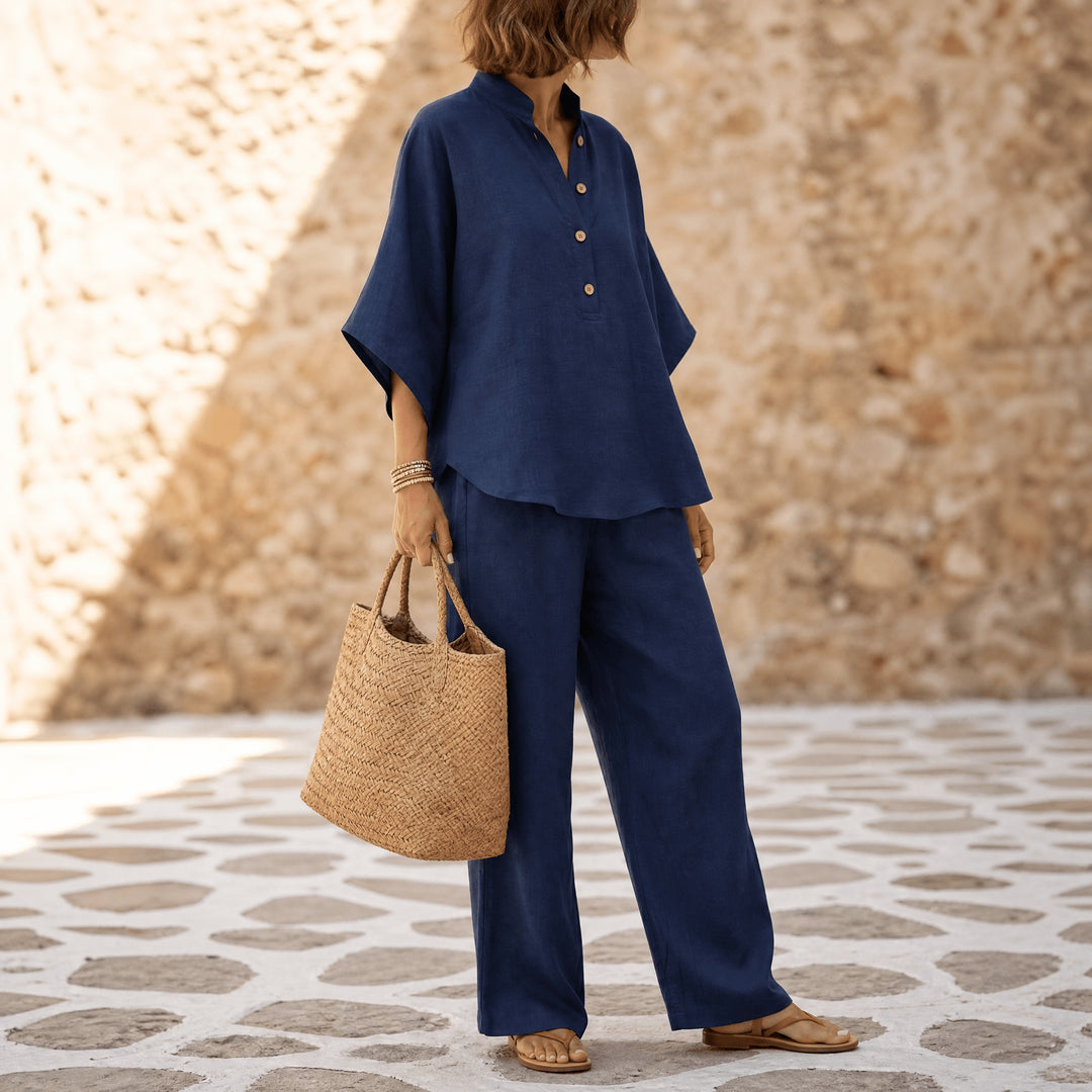 Breezy Linen Two-Piece Set for Warm Days