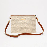 Woven Straw Crossbody Clutch Bag for Women