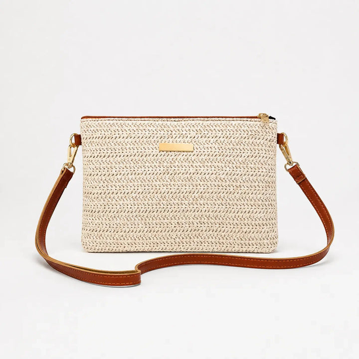 Woven Straw Crossbody Clutch Bag for Women