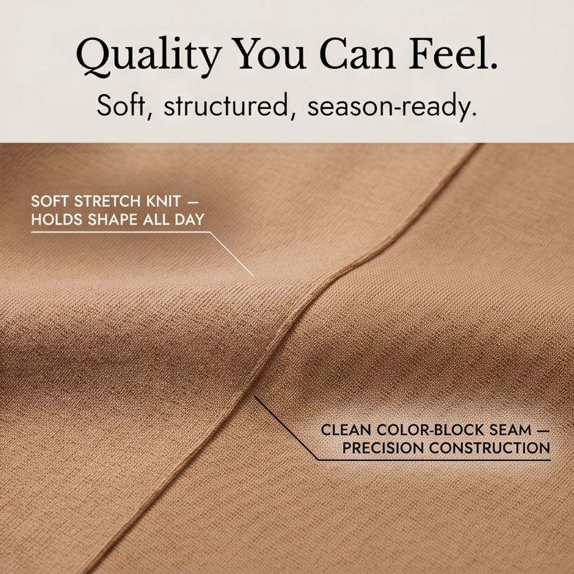 Lunavia Elegant Color-Block Peplum Set for Effortless Polish — View 7 | Clova