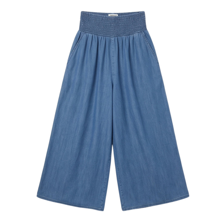 Smocked Waist Wide Leg Palazzo Pants