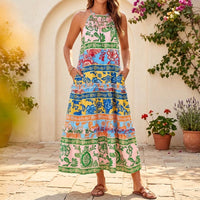 Bold Floral Summer Maxi Dress