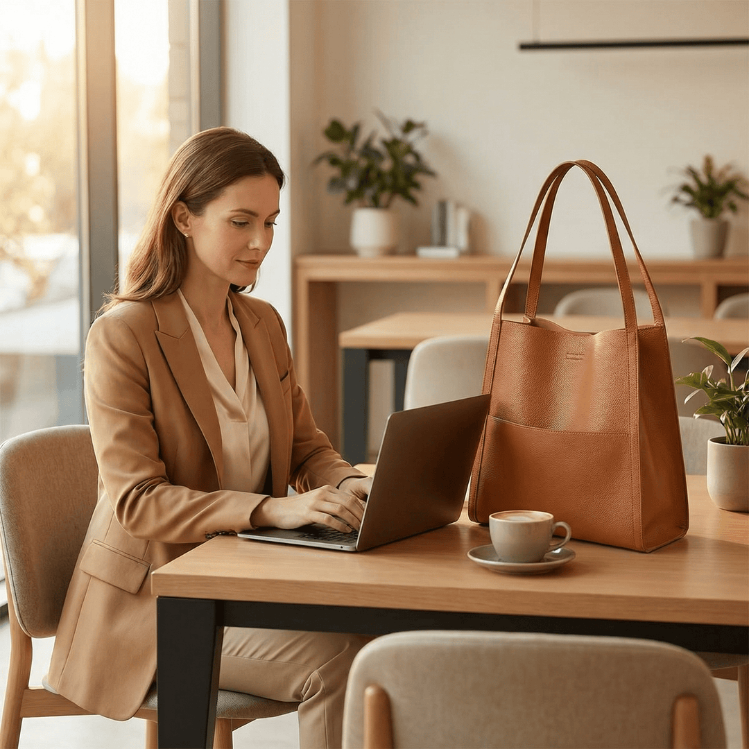 Soft Leather Shoulder Tote