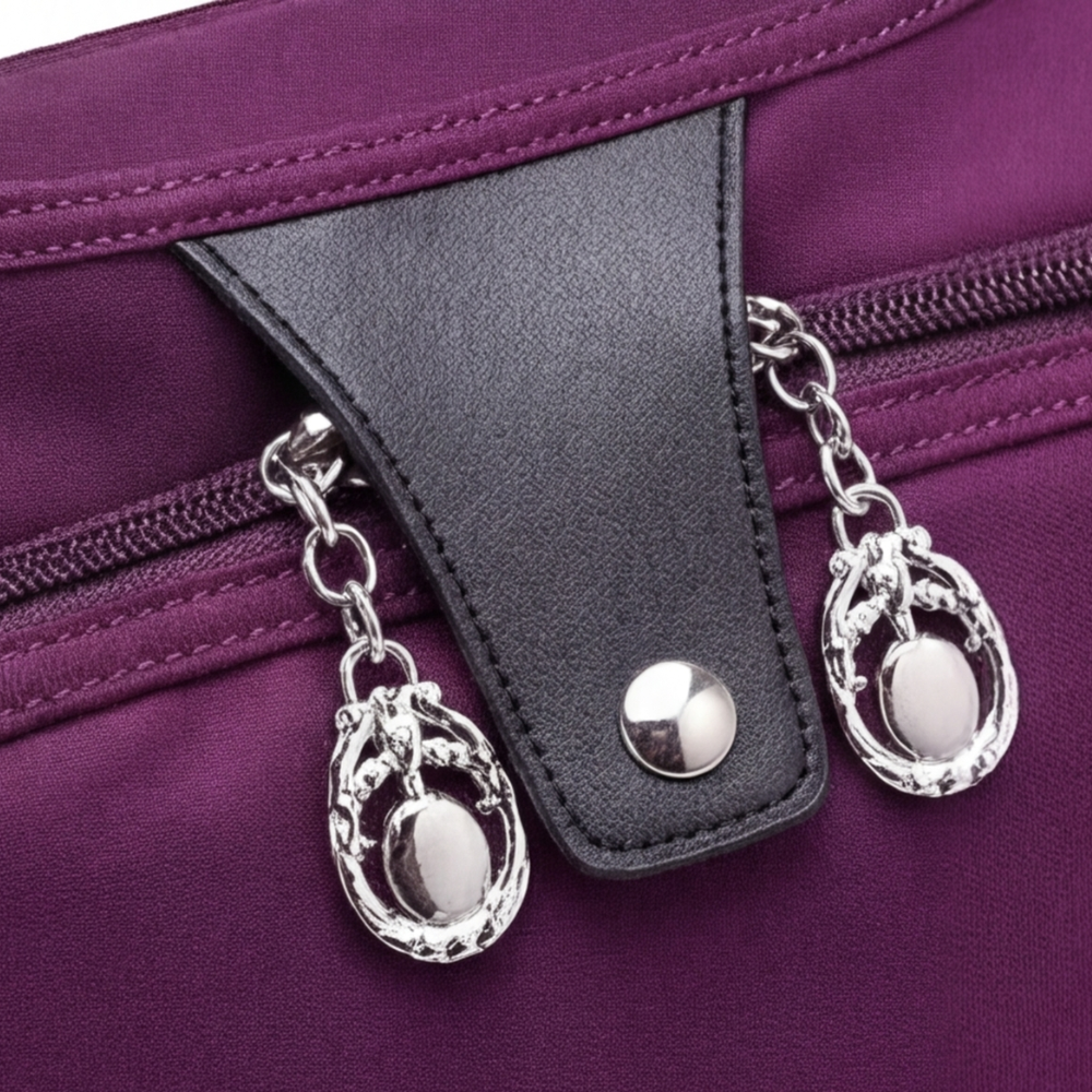 Multi-Pocket Shoulder Bag with Anti-Theft Design