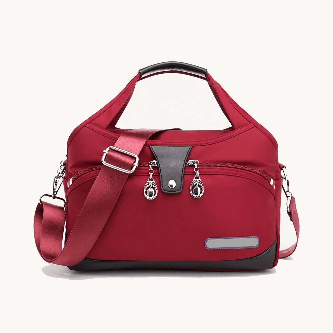 Multi-Pocket Shoulder Bag with Anti-Theft Design