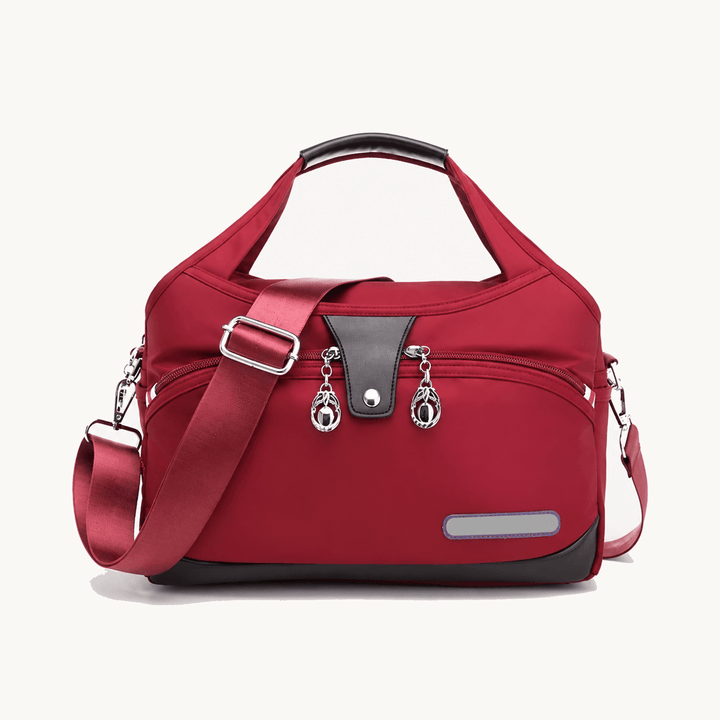 Multi-Pocket Shoulder Bag with Anti-Theft Design