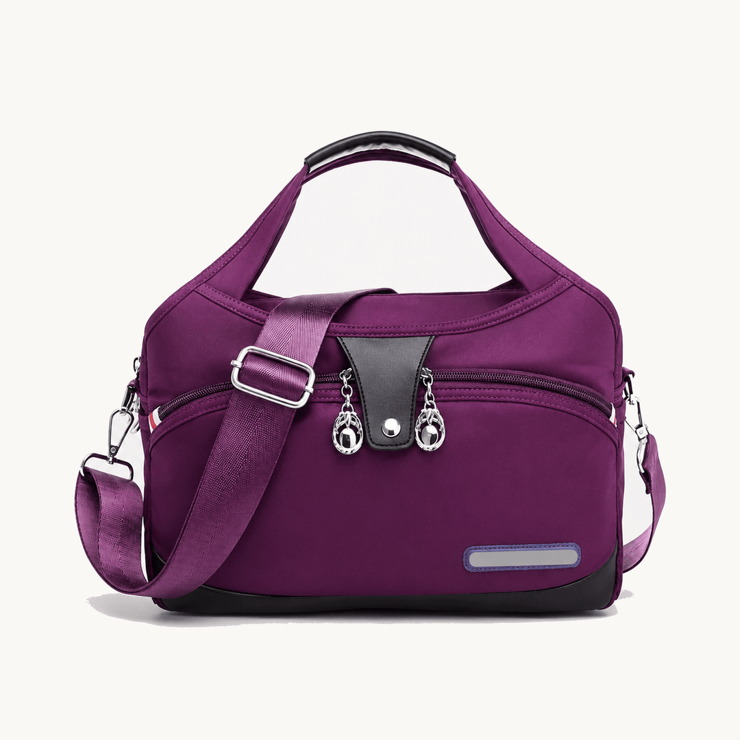 Multi-Pocket Shoulder Bag with Anti-Theft Design