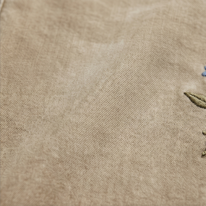 Embroidered Wide-Leg Jeans with Tulip Hem — View 7 | Clova