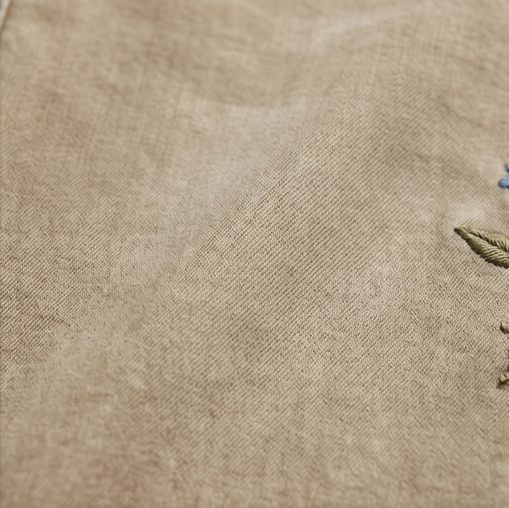 Embroidered Wide-Leg Jeans with Tulip Hem — View 7 | Clova