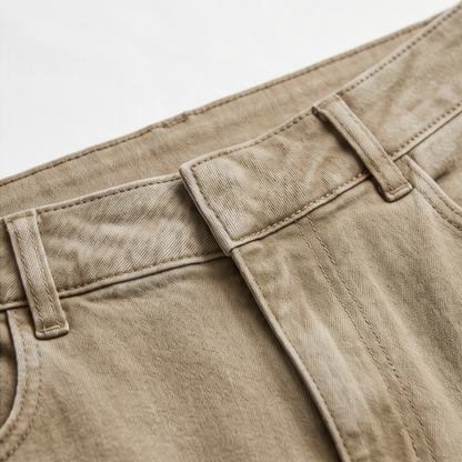 Embroidered Wide-Leg Jeans with Tulip Hem — View 8 | Clova