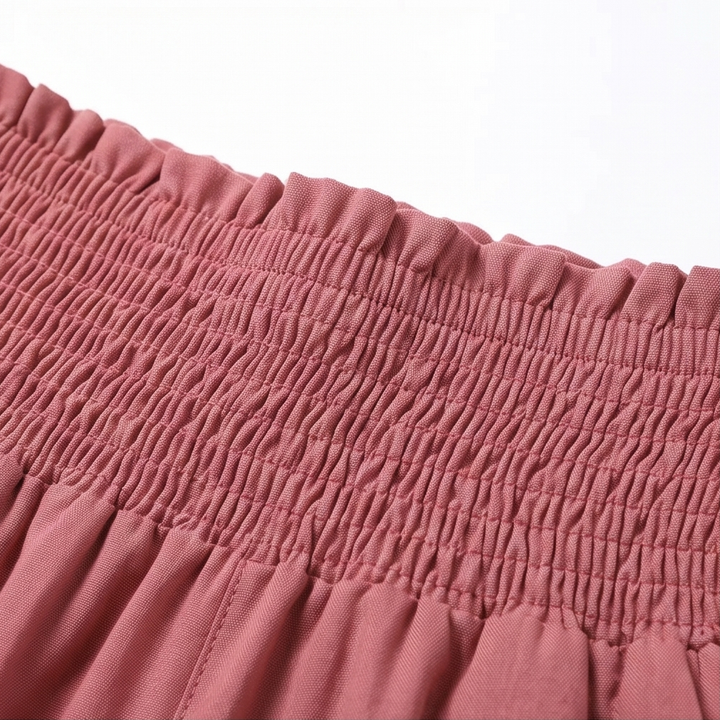 Smocked High-Waist Summer Pants — View 12 | Clova