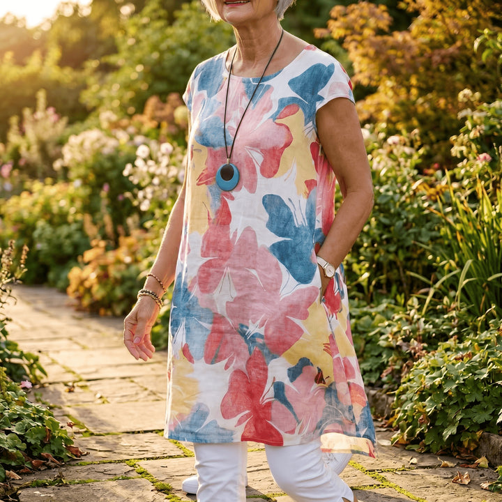 Watercolor Floral Summer Dress