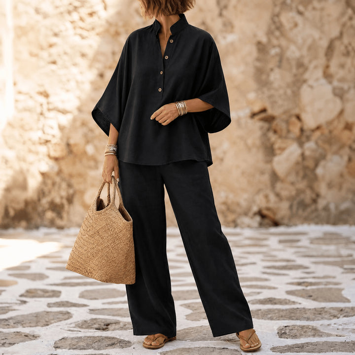 Breezy Linen Two-Piece Set for Warm Days