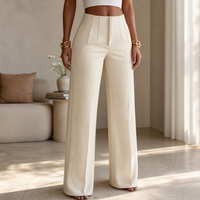 Tailored Pleated Trousers for Elongated Legs