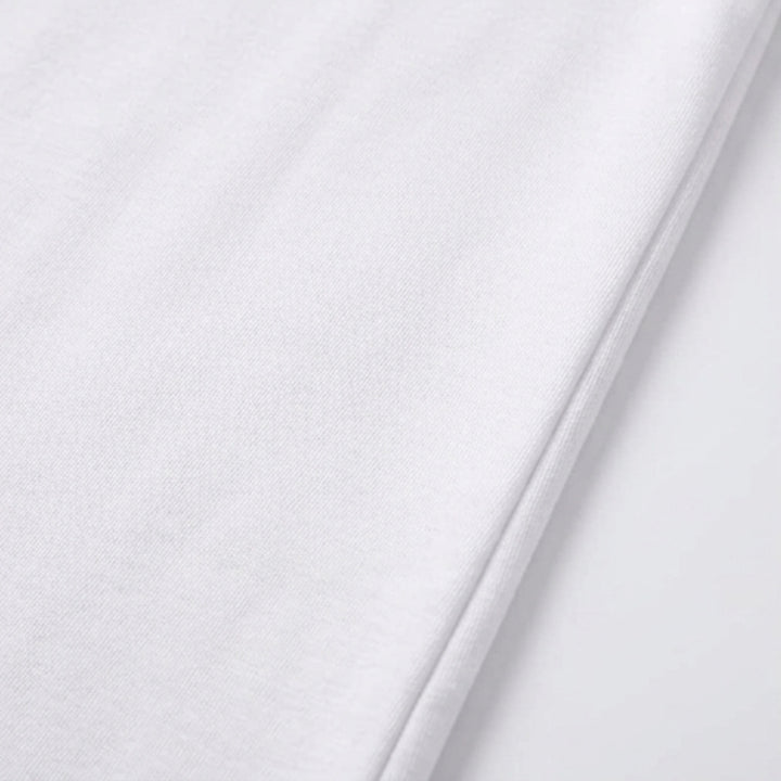 Soft V-Neck Tee with Rolled Cuffs