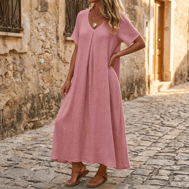 Breezy Cotton Linen Summer Dress