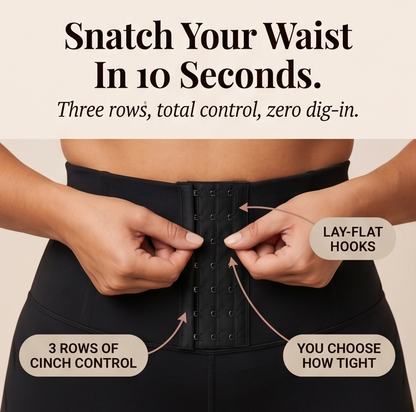 High-Waist Corset Leggings with Adjustable Cinch — View 7 | Clova