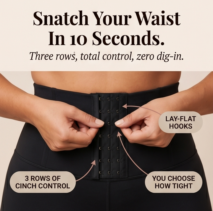 High-Waist Corset Leggings with Adjustable Cinch — View 7 | Clova