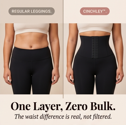High-Waist Corset Leggings with Adjustable Cinch — View 8 | Clova