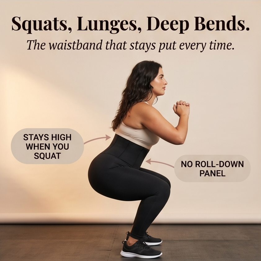 High-Waist Corset Leggings with Adjustable Cinch — View 9 | Clova
