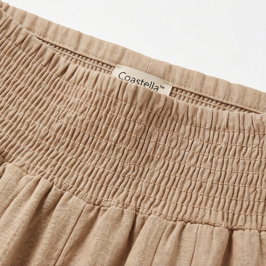 Smocked-Waist Culottes — View 12 | Clova