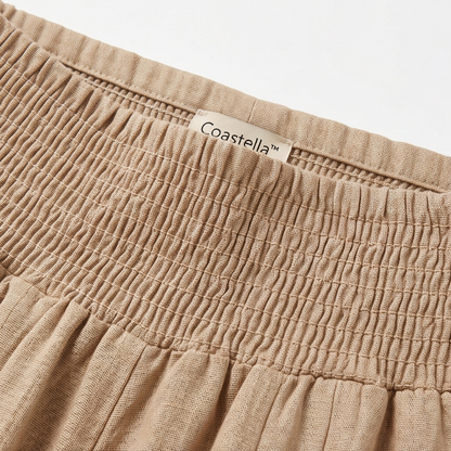 Smocked-Waist Culottes — View 12 | Clova