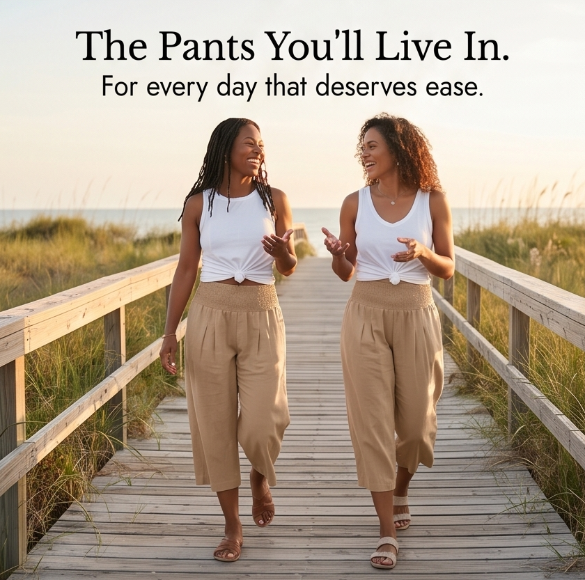 Smocked-Waist Culottes — View 11 | Clova