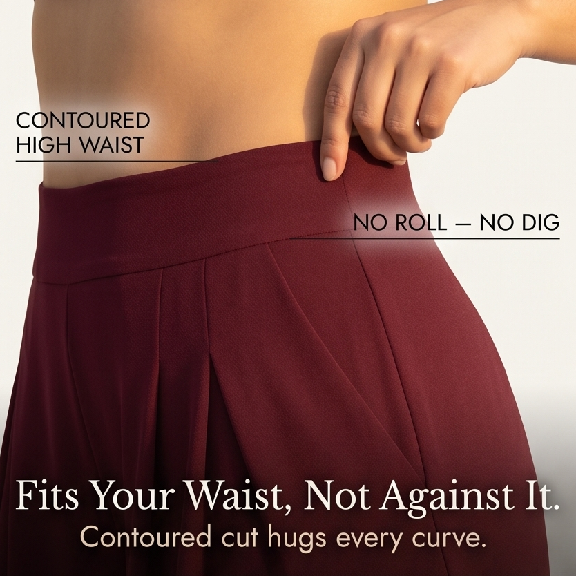 Flowy Pleated Palazzo Pants for Curvy Comfort — View 5 | Clova