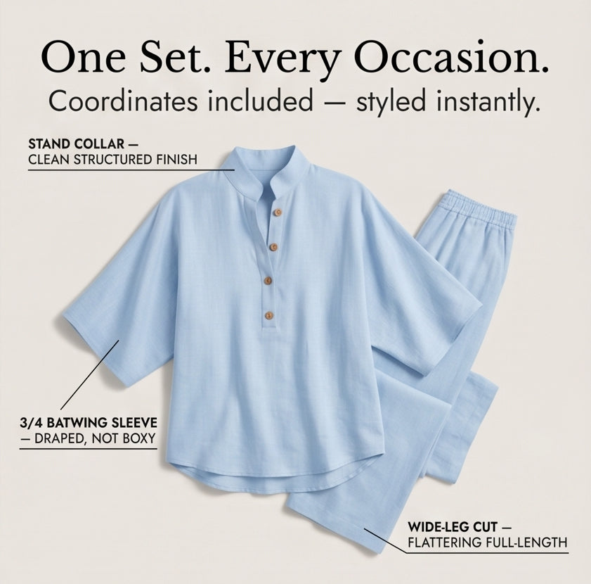 Breezy Linen Two-Piece Set for Warm Days