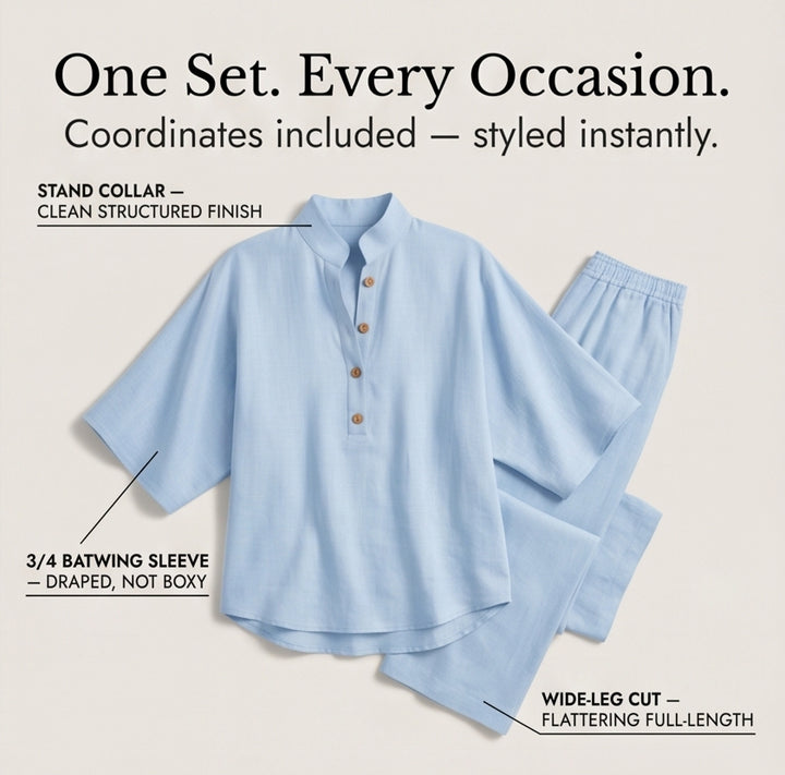 Breezy Linen Two-Piece Set for Warm Days
