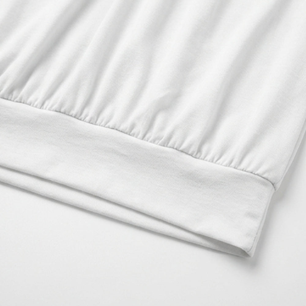 Pleated V Neck Blouson Top
