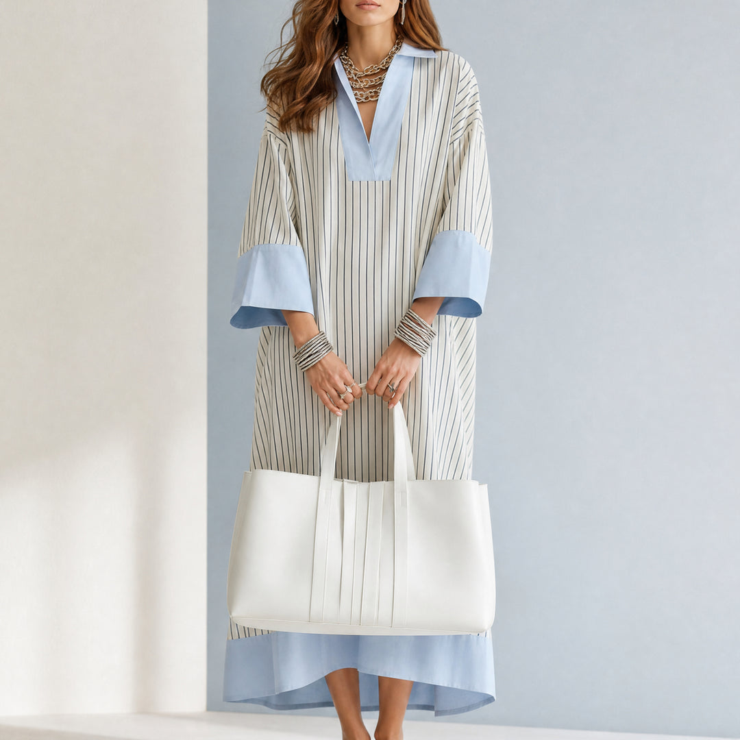 Lightweight Striped Midi Dress