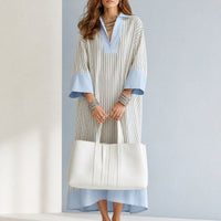 Lightweight Striped Midi Dress