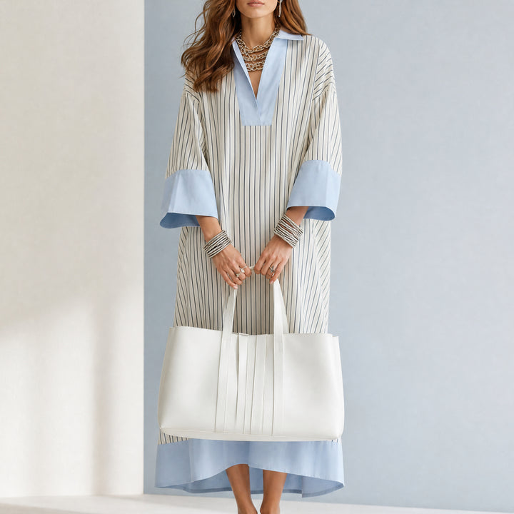 Lightweight Striped Midi Dress